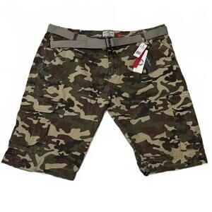 Ditch Plains Men's‎ Camouflage Cargo Shorts with Belt